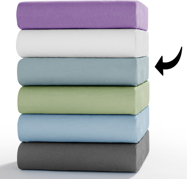 Dreamtex Bio-Jersey-Spannbetttuch aus 100% Bio-Baumwolle, B/T/H: 140 x 160 x 200 cm - Bild 1