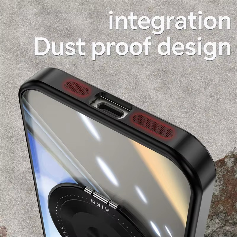 Magnetische drehbare Handyhülle mit Objektivschutz für Apple iPhone 17 16 15 14 13 12 Pro Max in Grau - Bild 5