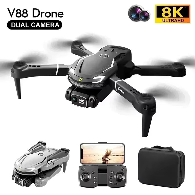 DIXSG Drohne V88 8K 5G Quadcopter mit HD-Doppelkamera in Schwarz - Bild 6