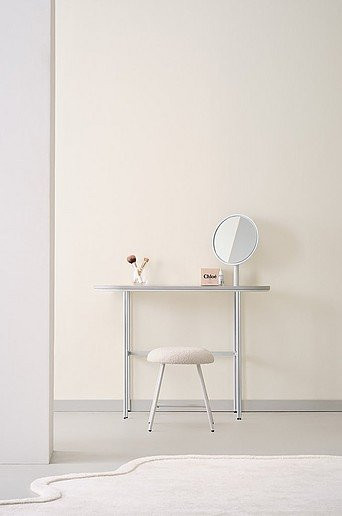 Jotex Schminktisch ISOLA modern in Grau und Weiß, B/T/H: 100 x 35 x 73 cm - Bild 1
