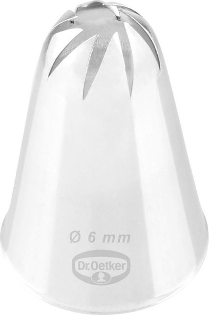 Dr. Oetker Tüllen-Manufaktur Rosettentülle aus Edelstahl in Silber mit Ø 6 mm - Bild 1