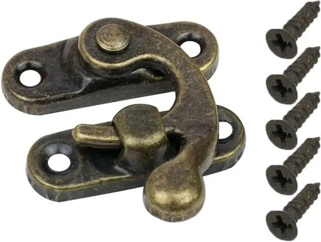 HMF 6492-VS2 Vintage Deko Verschluss aus Metall in Bronze für Geschenkboxen - Bild 1