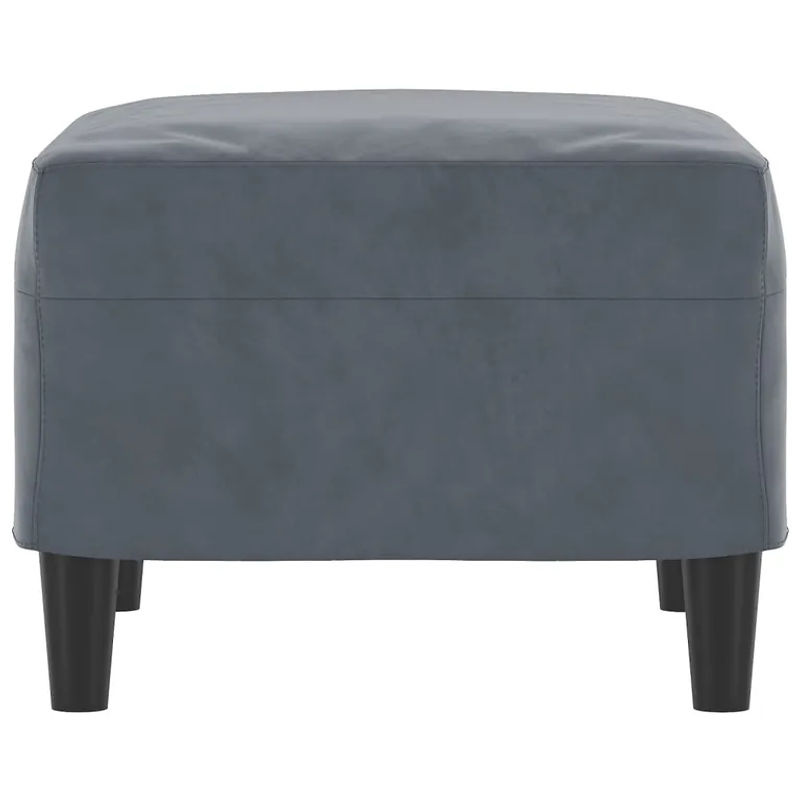 Vidaxl Polsterhocker aus Samt in Anthrazit/Grau, B/T/H: 60 x 50 x 41 cm - Bild 3