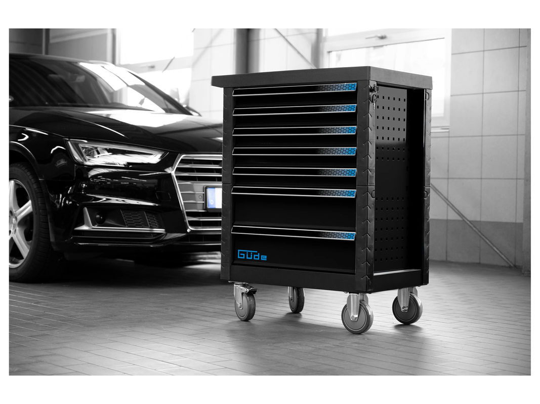 Güde Werkstattwagen GW7 Black Line in Schwarz mit 165-teiligem Werkzeugset, abschließbar und rollbar mit Arbeitsplatte - Bild 2