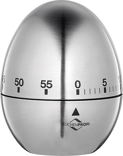 Küchenprofi Timer EGG aus Edelstahl in Silber, oval - Bild 1