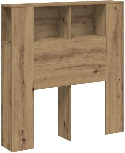vidaXL Kopfteil mit integrierten Ablagen in Artisan-Eiche, Braun, B: 100 cm, T: 18,5 cm, H: 102,5 cm - Bild 1