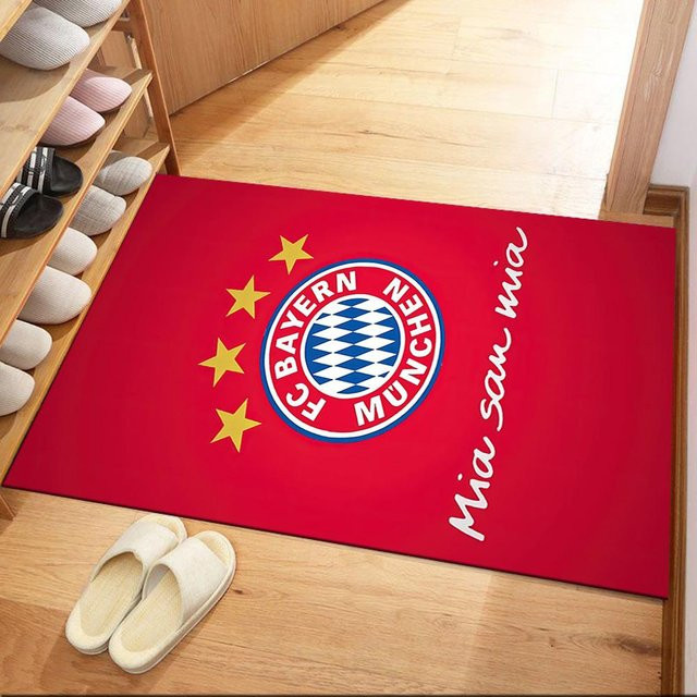 5er-Set quadratische Teppiche mit FC Bayern München Wappen von LivSpaceVibe, rot, B/H: 40 x 60 cm - Bild 1