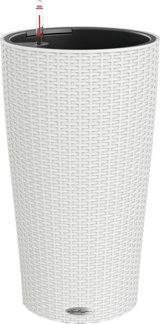Lechuza Pflanzsäule Cilindro Cottage Weiß mit integriertem Erdbewässerungssystem Durchmesser: 32 cm - Bild 1