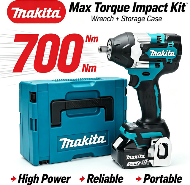 Makita DTW700 Akku-Schlagschrauber 18 V bürstenlos mit 700 Nm Drehmoment und automatischer Abschaltung - Bild 1