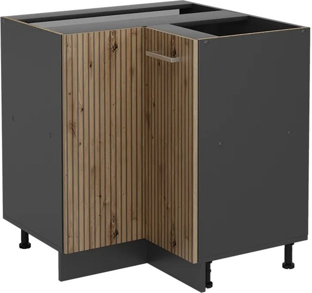 Vicco Eckunterschrank R-Line Küchenschrank in Artisan-Eiche und Anthrazit ohne Arbeitsplatte, B/T/H: 75,6 x 46,0 x 81,6 cm - Bild 1