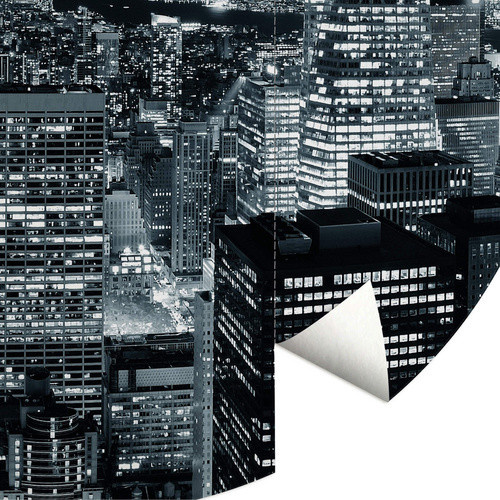 K&L Wall Art Runde Vliestapete New York Skyline Loft, mehrfarbig, matt - Bild 3