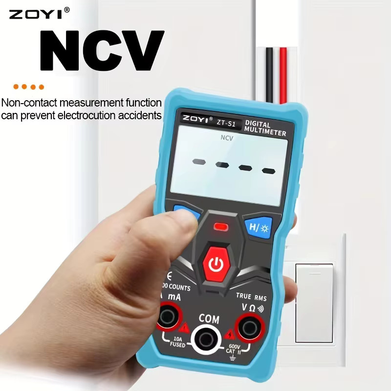 Zoyi ZT-S1 Digitalmultimeter mit NCV-Testfunktion für AC/DC Messungen in Blau - Bild 5