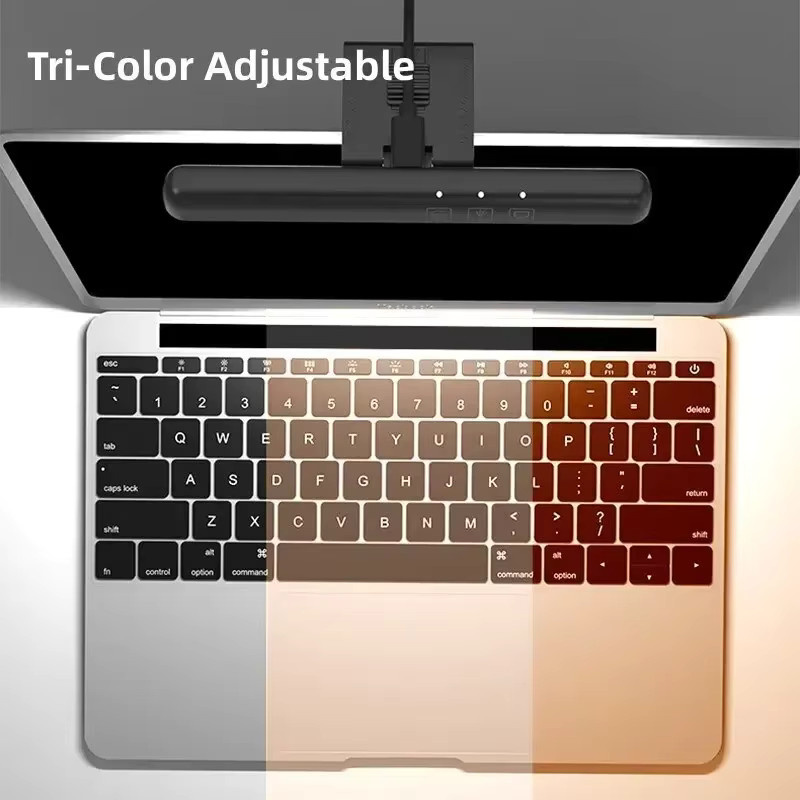 Feimefeiyou LED Monitor Lampe mit Clip-Halterung, stufenlos dimmbar und USB-Anschluss für Augenschutz beim Lesen und Arbeiten - Bild 2