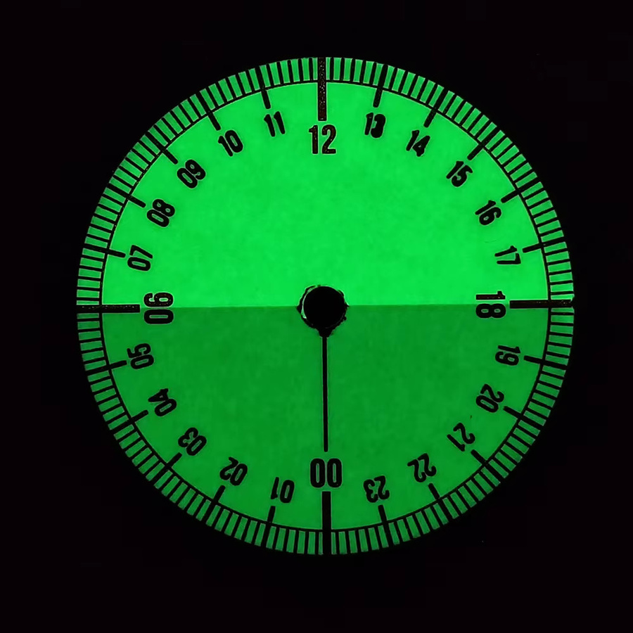 OUMASHI Zifferblatt, Chronograph, 28,5 mm, grün, für NH34A/NH35A-Uhrwerk - Bild 2