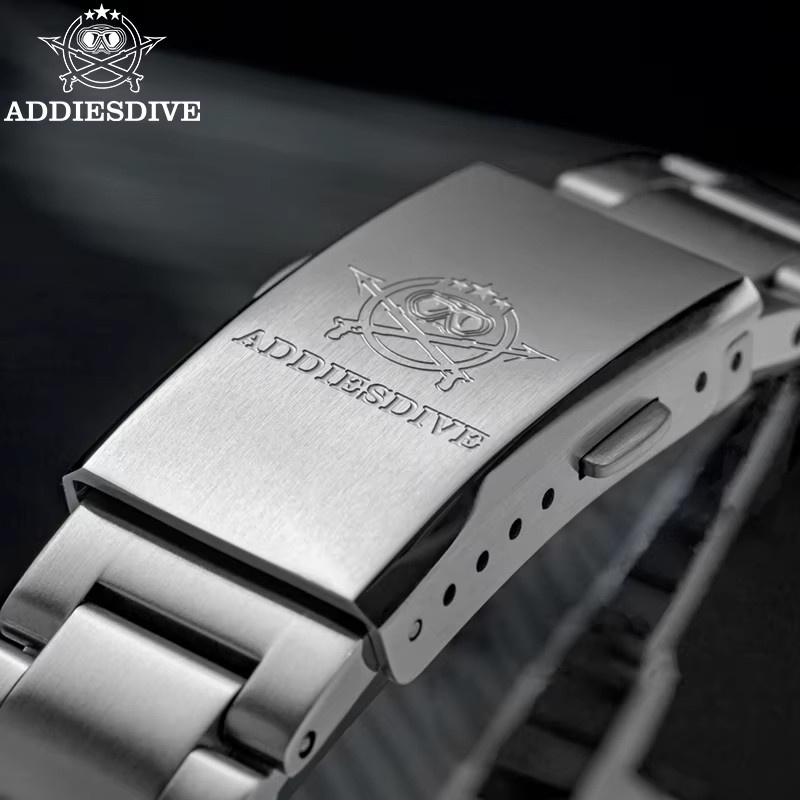 ADDIESDIVE Automatik Armbanduhr, Edelstahl, Saphirglas, Schwarz, Herren - Bild 4