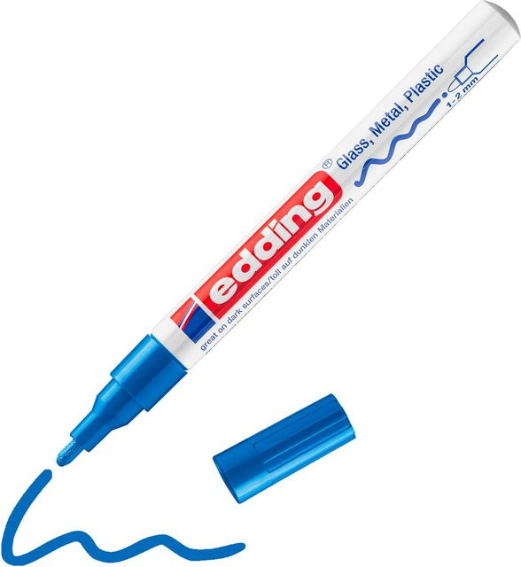 edding 751 Glanzlackmarker Permanent Blau mit Bullet-Spitze - Bild 2
