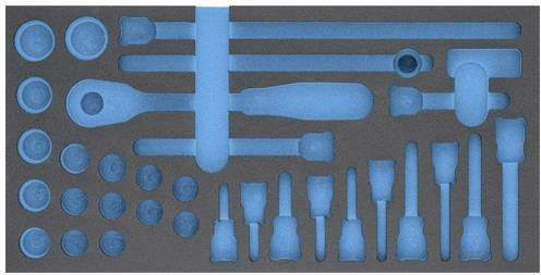 Hazet 2K-Weichschaum-Einlage 163-352L in Schwarz, B: 17,2 cm, T: 34,2 cm - Bild 1