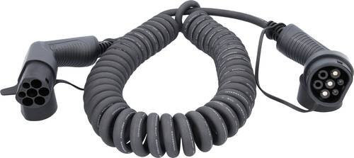 KS Tools efuturo Spiralladekabel Typ 2 auf Typ 2, 1 Phase, bis zu 7,4 kW, 32 A, 230 V, Mode 3, Schwarz, Länge: 8 m - Bild 1