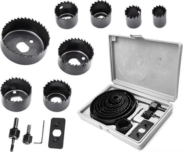MEYOUTOWN 16-teiliges Lochsägen-Set mit Universal-Lochsägeblättern von 19 mm bis 127 mm inklusive Bohrer und Zubehör - Bild 1