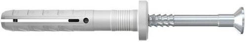 Fischer Nageldübel aus Nylon und Stahl in Weiß, 100 Stück, Länge: 35 mm, Durchmesser: 6 mm - Bild 1