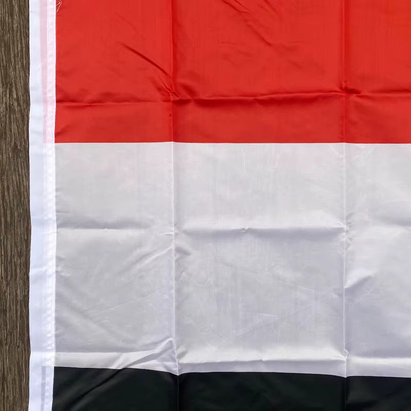 xvggdg Jemen-Flagge zum Aufhängen, Nationalflagge Banner, B: 150 cm, H: 90 cm - Bild 3