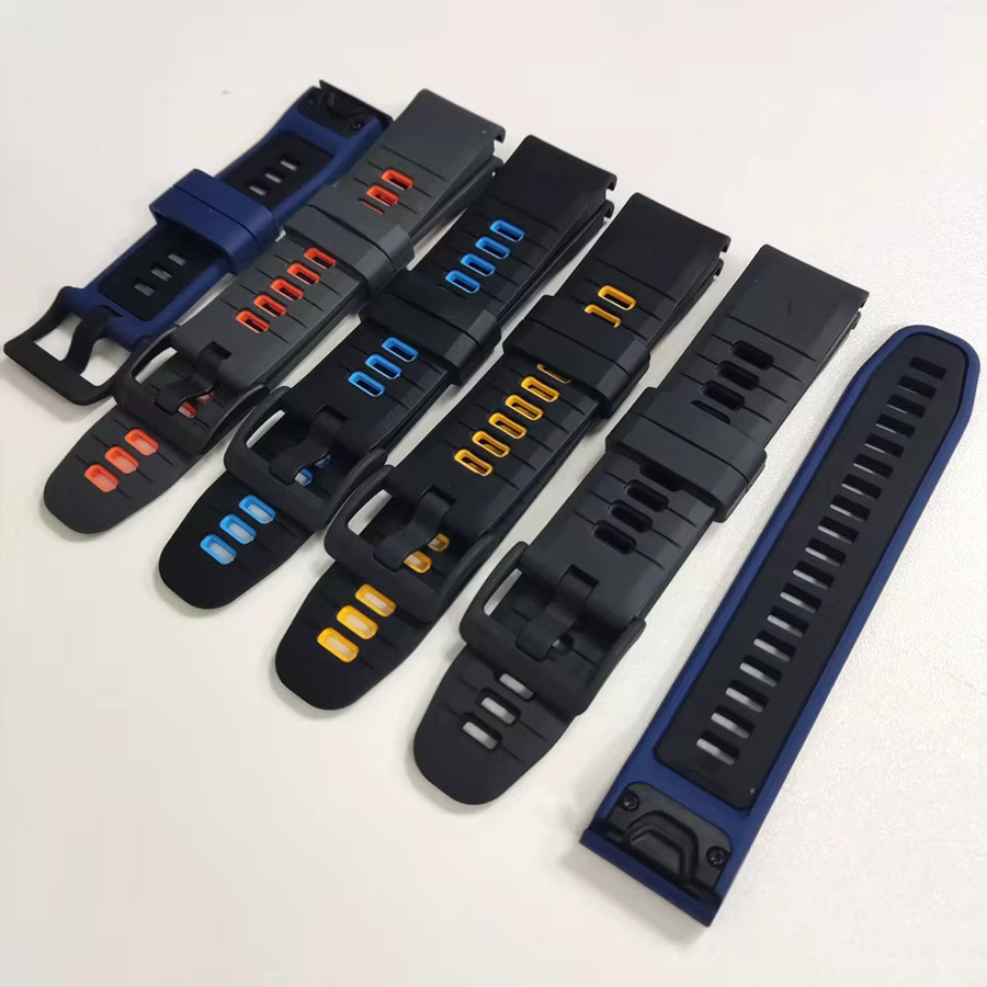 Silikonarmband für Garmin Fenix 8 Pro AMOLED, E 7 7X, 6 6X, 5 5X, Tactix, Enduro 3 und Forerunner 970 mit Quick Fit Anschluss, Breite: 26 mm, Höhe: 22 mm - Bild 2