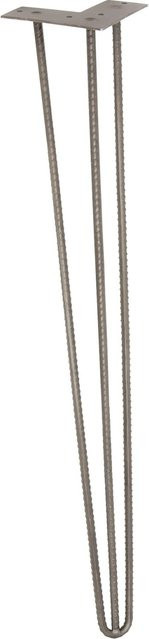Wagner Möbelbein Hairpin Design aus Stahl in Grau Matt, Höhe: 71 cm - Bild 1