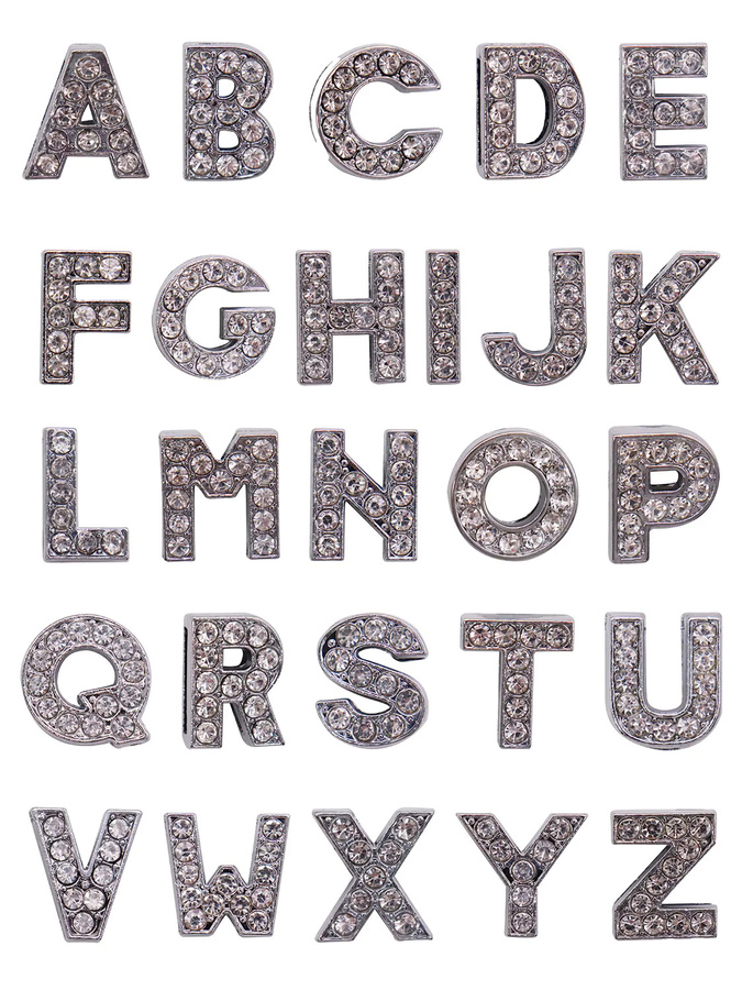 Happye&TiTi Schuh Charms, Silber, Kristall, Metall, Buchstaben, Kinder - Bild 2
