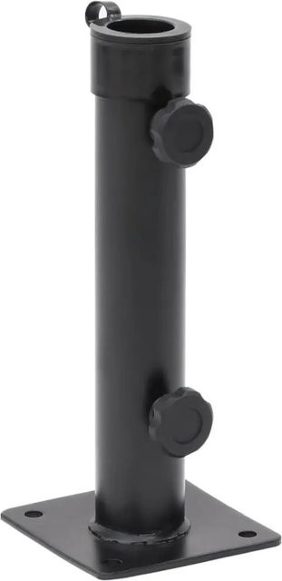 vidaXL Sonnenschirmständer aus Stahl für Bodenmontage, Schwarz Matt, für Mastdurchmesser Ø38 mm und Ø48 mm - Bild 1