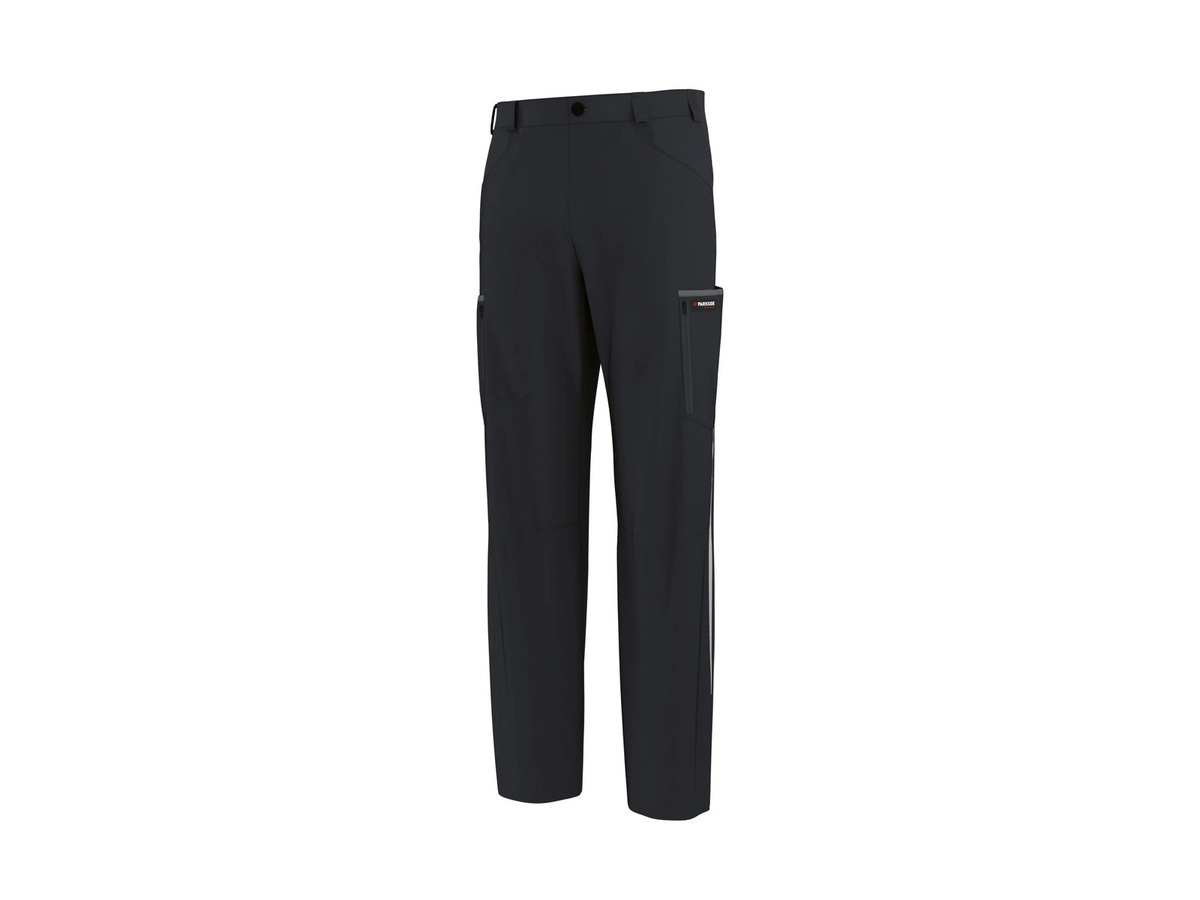 PARKSIDE PERFORMANCE Herren Flexible Arbeitsbundhose in Schwarz und Grau mit reflektierenden Elementen - Bild 2