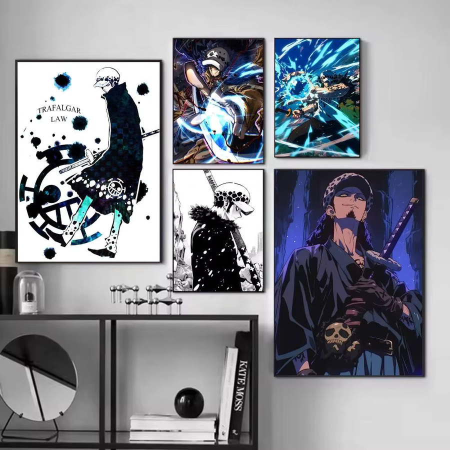 One Piece Trafalgar D. Water Law Poster HD-Druck Vintage Wandkunst Dekoration Multicolor - Bild 4