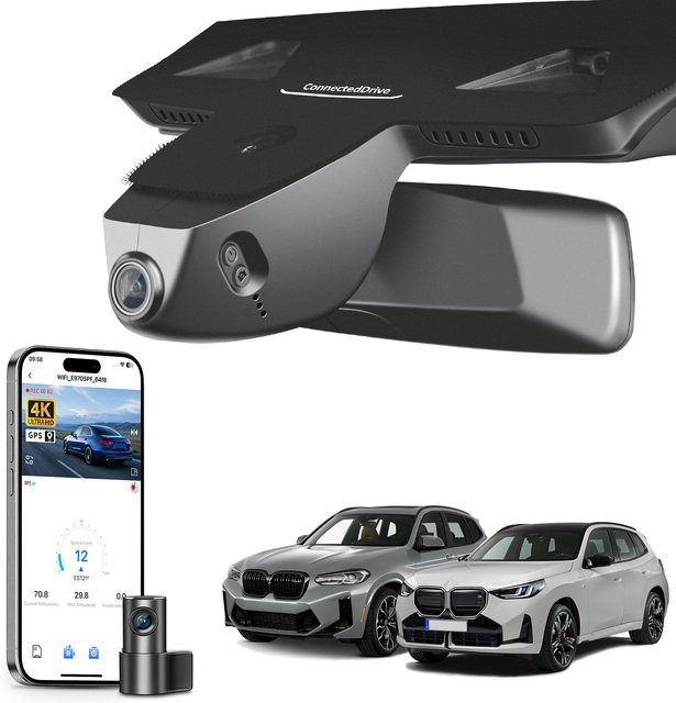 Mangoal 4K UHD Dashcam für BMW X3 X3M Gen3 G01 G45 F97 (2018-2024) mit GPS und WiFi, Schwarz - Bild 1