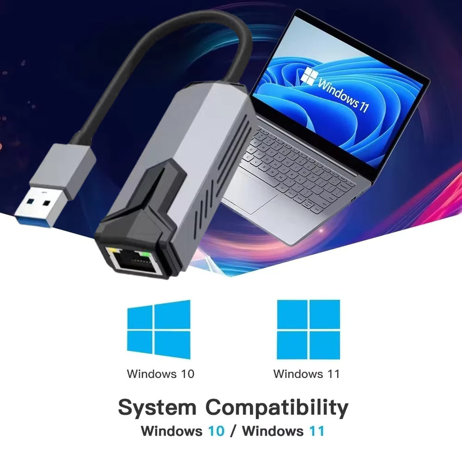 kebidumei USB-C auf RJ45 Ethernet-Adapter mit 5 Gbit/s LAN-Netzwerkkarte für MacBook und iPad - Bild 3