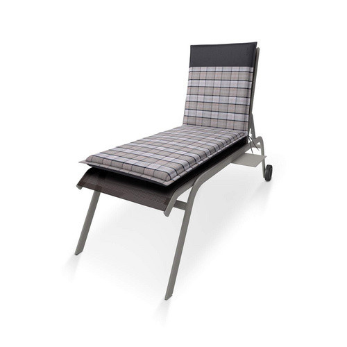DOPPLER Auflage Casa für Gartenliegen, Uni-Muster, grau/beige/anthrazit, B/L: 60 x 185 cm - Bild 2