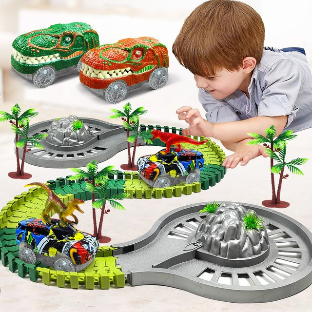 TONERJU Dinosaur Track Car Electric Educational Toy 4-6y - Bild 1
