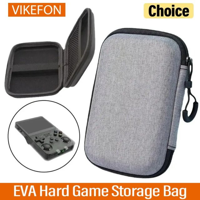 VIKEFON Schutzhülle für R36S und R35S Retro Spielkonsolen, EVA Hard Case Lagerungstasche in Grau - Bild 1