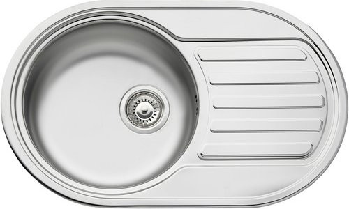 Pyramis Einbauspüle SR Mini aus Edelstahl in Silber, B: 76,5 cm, H: 48 cm, T: 38,5 cm - Bild 1