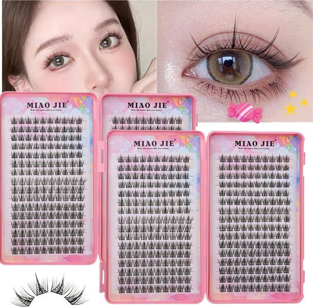 MIAOJIE Fish Tail Cluster Wimpern, Unisex - Bild 1