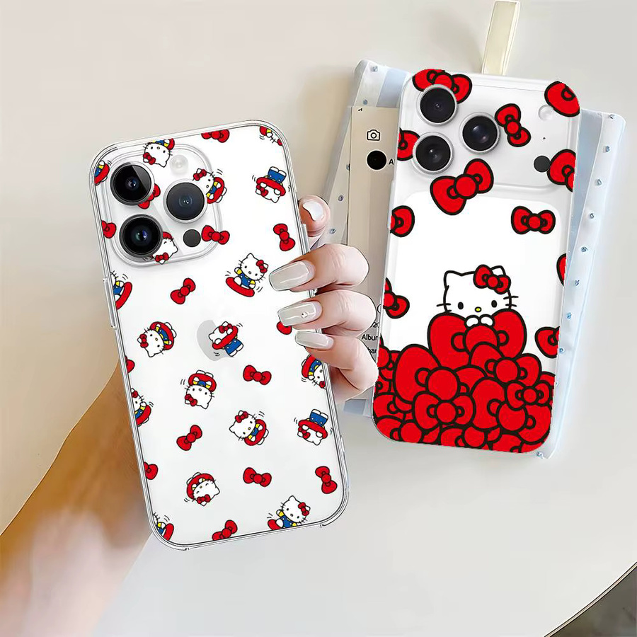 Mesuca Hello Kitty Handyhülle Transparent für iPhone 17 16 15 14 13 12 11 Pro Max Mini Plus - Bild 2