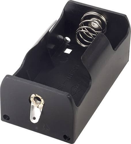 TRU COMPONENTS BH-111-1D Batteriehalter für 1x Mono (D) mit Lötanschluss in Schwarz - Bild 1