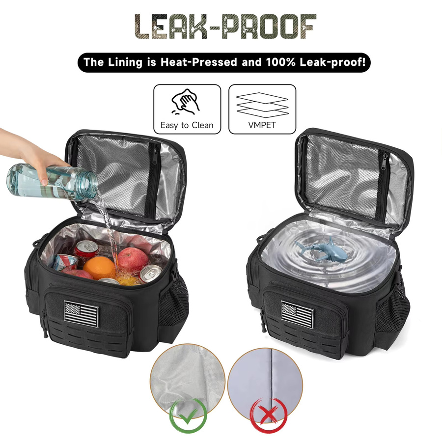 ReFire Gear Taktische Thermo-Kühltasche in Schwarz, isolierte und auslaufsichere Lunchbox für Camping und Outdoor - Bild 5