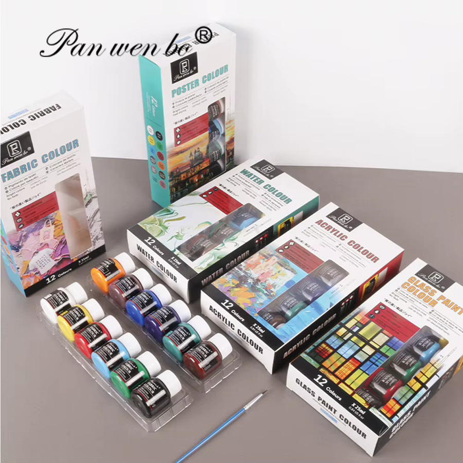 JIANQI Acrylfarben-Set in Multicolour, 6 Farben à 25 ml, wasserfeste Pigmente für DIY-Handwerk, Zeichnen und Malen auf Leinwand oder Steinen - Bild 2