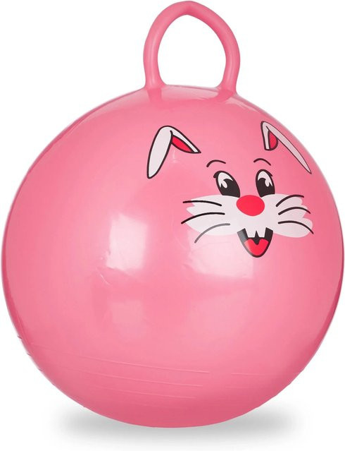 Relaxdays Hüpfball Kinder Pink mit Griff - Bild 1