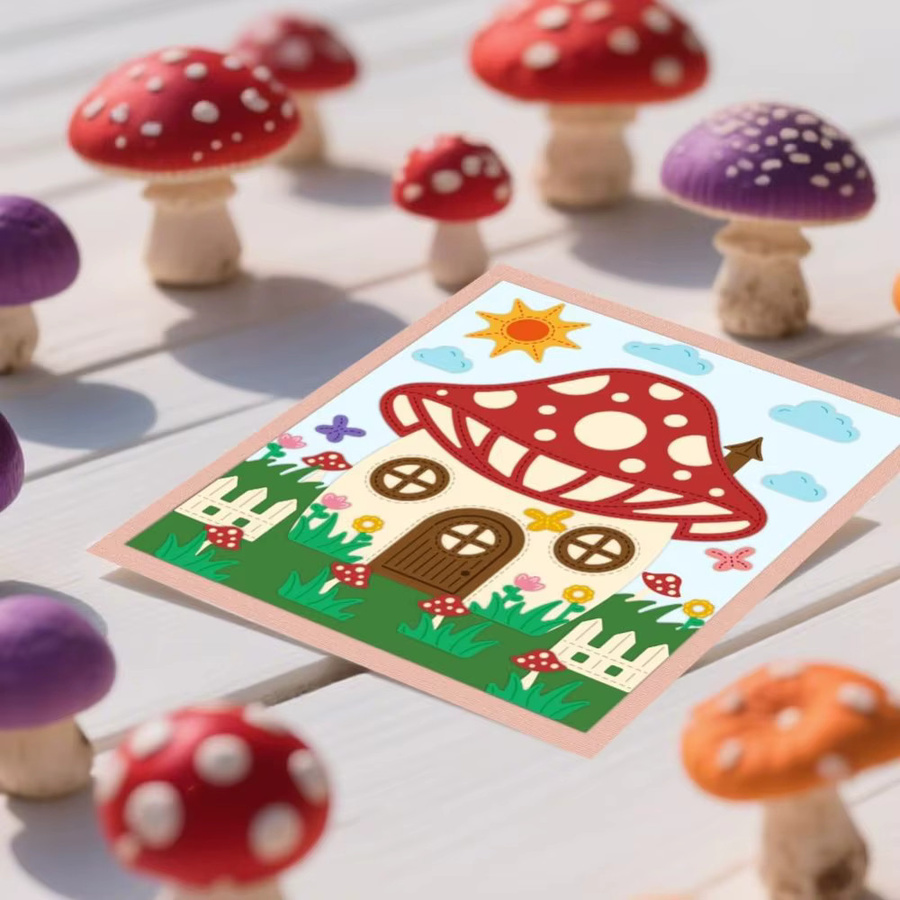 Pilz Haus Stanzform aus Kohlenstoffstahl für Kartenherstellung und Scrapbooking - Bild 3
