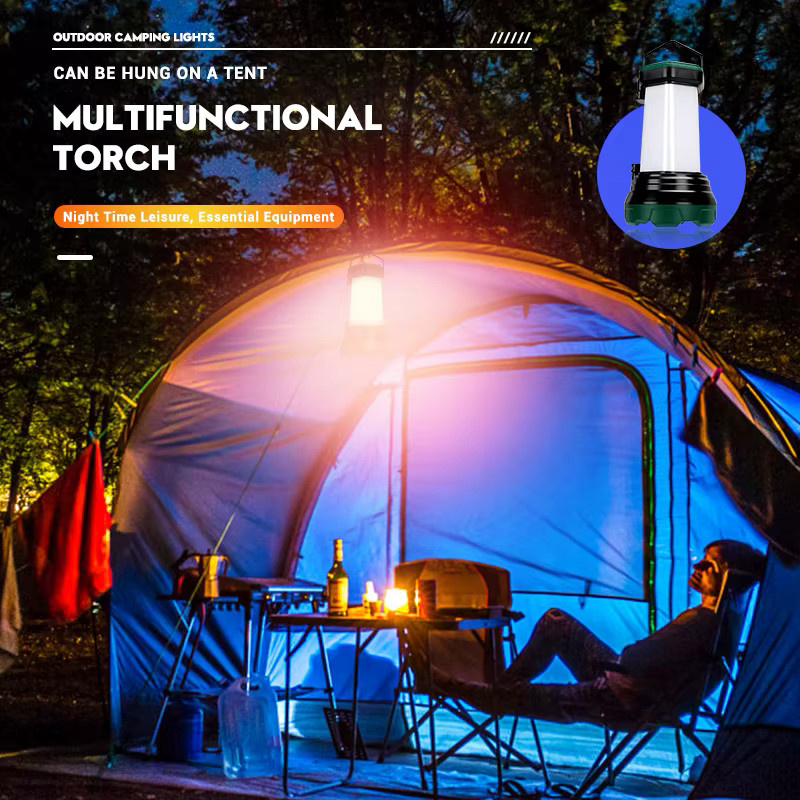 XIWANGFIRE LED-Taschenlampe mit XPG-Leistung, wiederaufladbare Camping-Taschenlampe mit COB-Seitenlicht und Powerbank-Funktion, Farbe: Grün - Bild 4