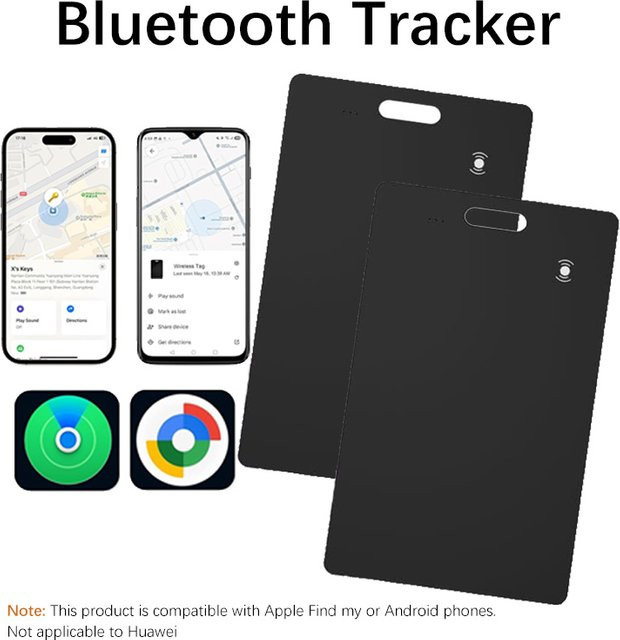 Leapii Slim Wallet Smartcard-Tracker in Schwarz, wasserdichter Bluetooth-Artikelfinder für iOS und Android - Bild 1