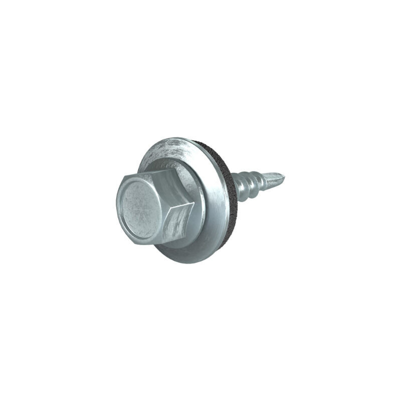 Blachotrapez GmbH Sechskant Systemschrauben aus verzinktem Stahl, selbstbohrend, Silber, 250 Stück, Durchmesser: 4,8 mm, Länge: 19 mm - Bild 1