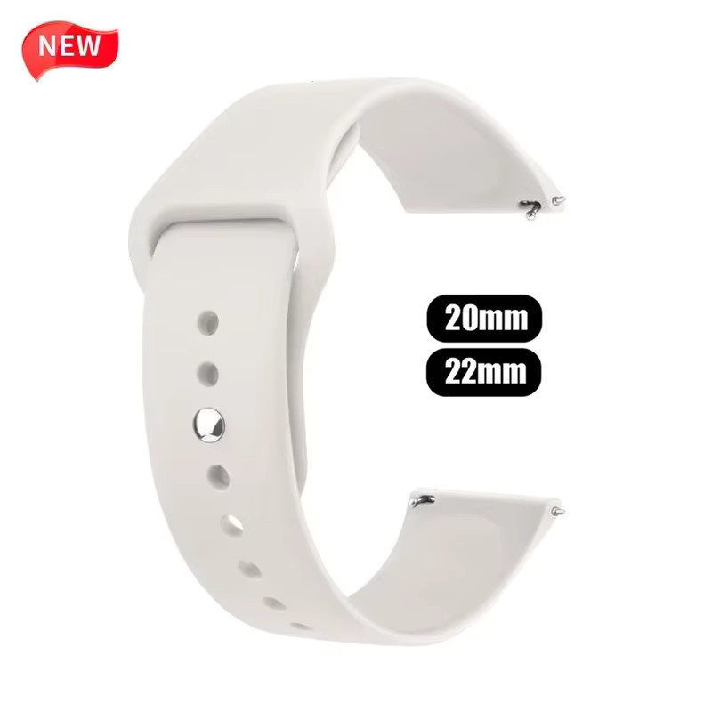 Uhrenarmband Silikon, Weiß, Unisex - Bild 1