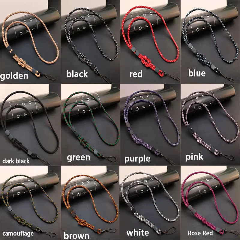 WSSHE Handgewebtes Handy-Lanyard in Bunt, verstellbares und abnehmbares Dual-Use Handy-Halsband zur Sicherung deines Smartphones - Bild 4