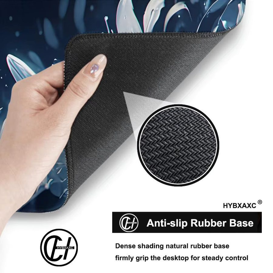 HYBXAXC Gaming Mousepad Sternenhimmel Mond Schwarz XXL Schreibtischmatte für PC und Tastatur - Bild 5